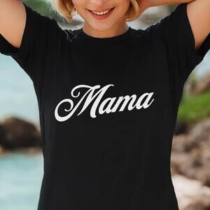 Mama Tee Shirt, Mineral Washed T Shirt, Very Cool Stone Washed Look